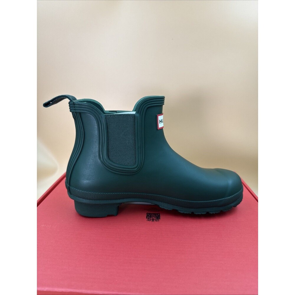Hunter Original Chelsea Women's Waterproof Ankle Rain Boots, Green Size 6 - Picture 8 of 16